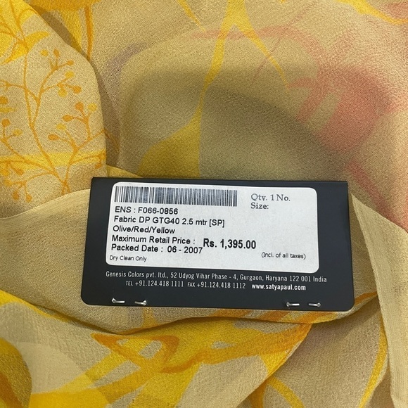 Satya Paul Multi Color Sheer Scarf - Picture 6 of 6